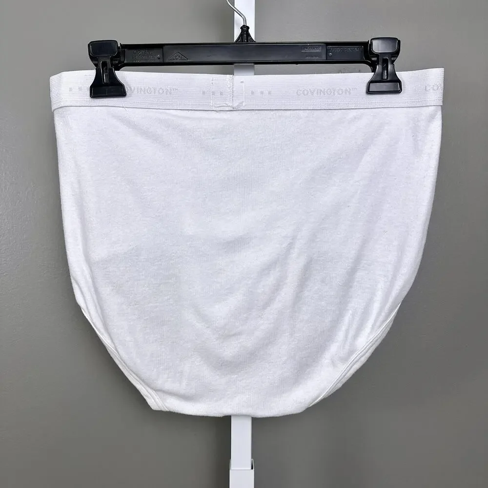 Vintage Covington Briefs Large 36-38 Pouch Pocket White Cotton Sears Underwear